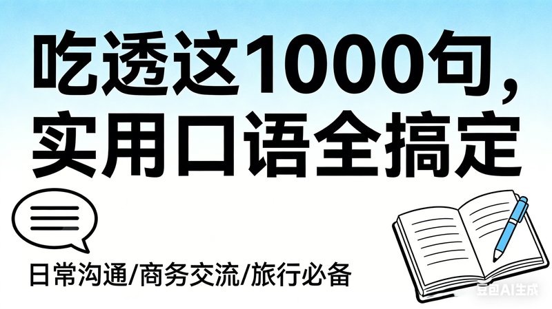 吃透这 1000 句，实用口语全搞定