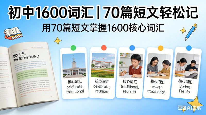 初中 1600 词汇｜70 篇短文轻松记