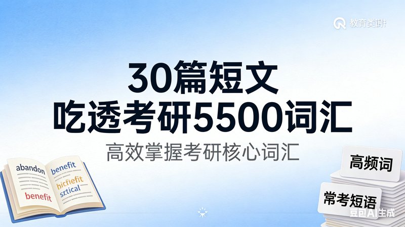 30 篇短文吃透考研 5500 词汇